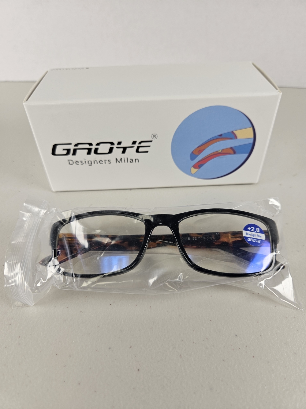 GAOYE Designere Milan Leopard Print +2.0 Blue Light Filter Reading Glasses